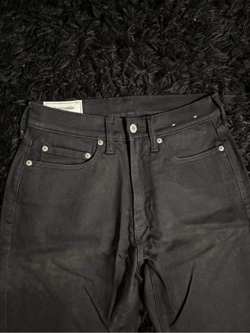 Abercrombie & Fitch Athletic Slim Stretch Straight Black Jeans